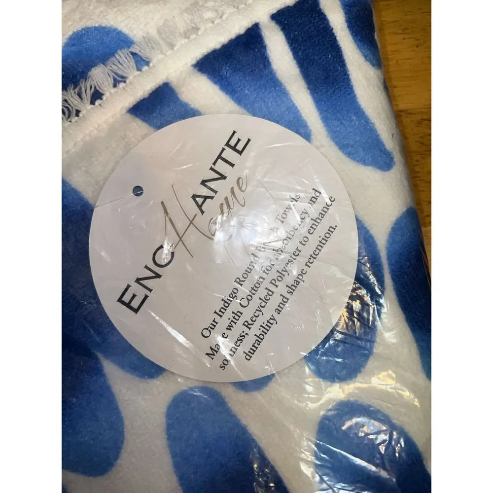 Enchante Home Indigo Cotton Turkish Beach Towel